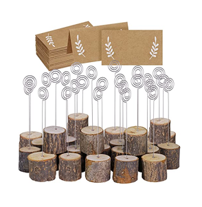 Wood Place <b>Card</b> Holder Heart Shape Mold Crafts For Restaurants <b>Table</b> Number Holder Stands Picture Photo Note Holder - Product Image 3
