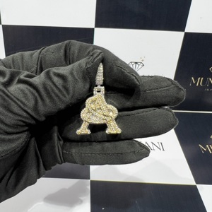 จี้ห้อยคอเงินแท้ S925 สองสี สลักชื่อได้ตามสั่ง พร้อมเพชรโมอิสซาไนต์ VVS หรูหรา สไตล์ฮิปฮอป - Product Image 6