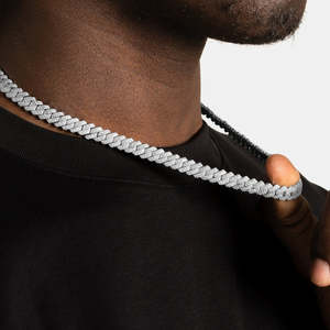 12MM VVS Moissanite Cuban Link <b>Chain</b> Necklace 925 Sterling Silver Fully <b>Iced</b> <b>Out</b> - Product Image 3