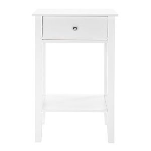 Comodino Moderno di Lusso a Due Livelli con Cassetti in Rovere Bianco, Design Elegante Francese per Arredamento Camera da Letto - Product Image 2