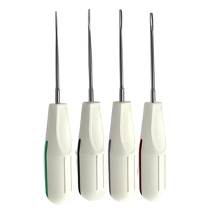 Ensemble de 8 élévateurs manuels de racines pour chirurgie buccale, extraction dentaire, réutilisables, autoclavables, instruments dentaires certifiés CE - Product Image 2
