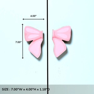 Poignée de porte en bois pour enfants, nœud rose, poignées de meuble fantaisie, bouton de commode, design contemporain, haute qualité, durable, chambre à coucher - Product Image 2