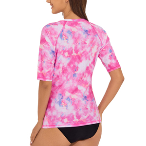 Camiseta de manga corta personalizada para mujer, hecha profesionalmente para fitness y running al aire libre, protege la piel de quemaduras solares. - Product Image 3