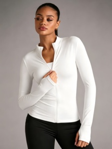 Chaqueta de Yoga para Mujer, Transpirable, para Ejercicio, Gimnasio, con Logotipo Personalizado, OEM, ODM, Marca Privada, Fabricante Mayorista - Product Image 2