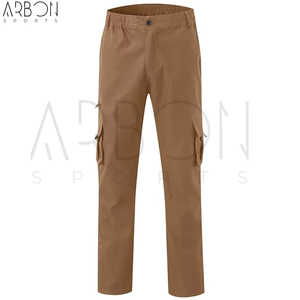 Pantalon cargo en coton léger pour homme, coupe droite décontractée, taille élastique, qualité supérieure à prix de gros - Product Image 6
