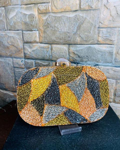 Handcrafted Women's Wedding <b>Clutch</b> Beautiful Hand Carved Iron Metal Crafts Custom Printed Fashion Hand <b>Bags</b> Perfect Gift - Product Image 1