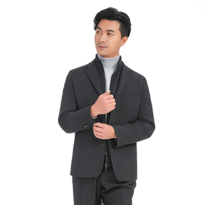 Blazer en laine mélangée style britannique pour homme, coupe droite, col à revers, coupe-vent, pour tenue décontractée - Product Image 4