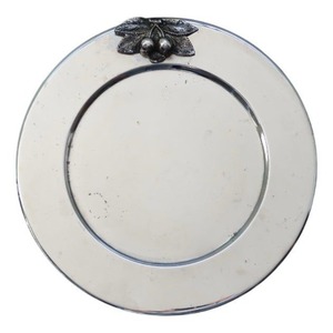 ROYAL HOME COLLECTION Assiettes de présentation modernes en acier inoxydable avec bord festonné perlé pour les tables de mariage - Product Image 5