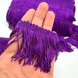 Cadena de Flecos de 6 Pulgadas, Borla de Poliéster para Coser, Vestidos Latinos, Manualidades, Decoración de Cortinas y Pantallas de Lámparas - Product Image 1