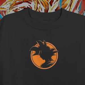 Camiseta de punto lavada de manga corta con cuello en V para hombre, estilo streetwear ácido, diseño de Goku Super Saiyan, holgada, informal, estilo urbano, de verano - Product Image 2