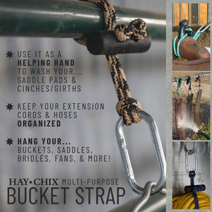 Grand sac à foin à alimentation lente ouvert en polyester 600D avec anneaux métalliques pour chevaux, moutons, vaches, chèvres - Product Image 5