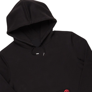Conjunto Deportivo de Sudadera con Capucha Negra y Pantalones a Juego para Hombre, con Estampado de Goteo Rojo y Blanco, Ropa Casual de Calle - Product Image 3