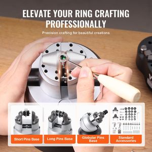Morsa a sfera da 5 pollici per incisione, strumento di fissaggio con rotazione a 360 gradi, 69 accessori, blocco per incisione gioielli, set di 69 utensili per gioielleria - Product Image 4
