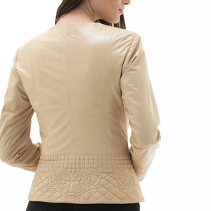 เสื้อแจ็คเก็ตหนังแกะสำหรับผู้หญิง Abnin International คอลเลคชั่นฤดูใบไม้ร่วง 2025 คุณภาพพรีเมียม ระบายอากาศได้ดี เป็นมิตรกับสิ่งแวดล้อม กันน้ำ - Product Image 3