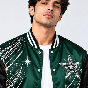Chaqueta Varsity de Manga Larga con Cuello Alto para Hombre, de Lana y Lona para Invierno, Venta al Por Mayor a Bajo Precio, Fabricantes con OEM - Product Image 6