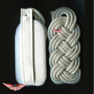 KEW Customizable Eco-Friendly Silver Bullion Wire Thread Luxury Embroidered Epaulettes <b>Braided</b> Vintage <b>Accessory</b> - Product Image 1