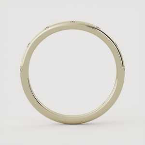 Bagues empilables en diamant en or massif 14K 18K, taille ronde, diamants de laboratoire, serti en clos, design étoile, contour incurvé massif, alliances de mariage, vente en gros - Product Image 3