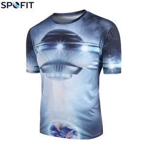 Sublimation T-Shirts Custom 100% Polyester T Shirts Breathable Short Sleeves Wholesale Rate OEM Service Men's T-shirts - Product Image 3