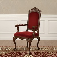 Ensemble de 10 chaises de salle à manger Denise, design antique européen, en bois massif, sculptées à la main, durables, avec dossier solide
