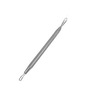 Stainless Steel Handle Head Silver <b>Blackhead</b> Pimple <b>Extractor</b> Squeezing Ring Tool Nose Face Beauty Care Premium German S.S 15g - Product Image 4