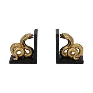 Par de sujetalibros metálicos decorativos de alta resistencia para libros grandes, sujetalibros de metal de lujo para oficina, biblioteca, escultura moderna pulida - Product Image 1