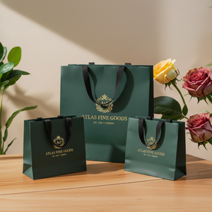 Eco-Friendly Recyclable Christmas <b>Wrapping</b> <b>Paper</b> Bags Luxury Glossy Lamination <b>Paper</b> Bags Custom Logo for Holiday Supermarket - Product Image 3