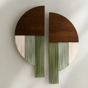 Decoración de Pared Rústica Moderna con Cuentas de Madera y Borlas, Adorno Colgante Hecho a Mano con Perlas de Madera Natural, Decoración para el Hogar Diwali - Product Image 1
