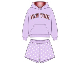 Ensemble coordonné tendance pour femmes : sweat à capuche graphique et short décontracté assorti – Doux, confortable et élégant pour le quotidien - Product Image 5