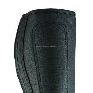 MH OEM Leather Half Chaps with Zipper & Button Closure for <b>Men</b> Women Training & Competition Use Custom Design - Product Image 2