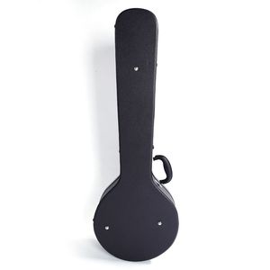 Custodia per banjo in pelle nera e legno per banjo a 5 e 6 corde con motivo microgroove - Product Image 6