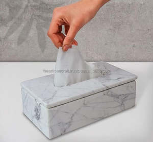 Beautiful Handcrafted Marble <b>Tissue</b> <b>Box</b> Holder Elegant Artisan Craft for Home Dining Table Elegant Beautiful Countertop Decor - Product Image 1