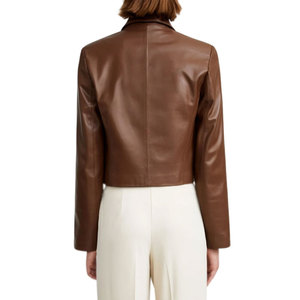 Vestes en cuir courtes pour femmes, style streetwear tendance, vêtements d'extérieur, nouvelle collection automne - Product Image 3