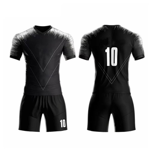 ชุดกีฬาฟุตบอล เสื้อฟุตบอล กางเกงขาสั้น ชุดออกกำลังกาย ผ้าระบายอากาศดีไซน์สำหรับฝึกซ้อมฟุตบอล ไซส์พลัส - Product Image 4