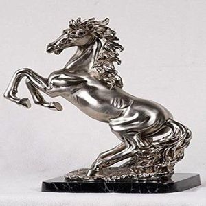 <b>Hand</b> finished <b>cast</b> aluminium horse sculpture elegant stallion metallic equine statue decorative accent for refined interiors - Product Image 5