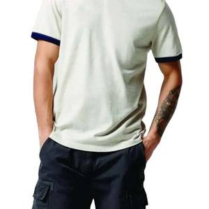 Plain Ringer Shirt Cotton Contrast <b>Trim</b> Crew Neck Custom Ringer Tee for Unisex Retro Fit Casual T-Shirt Bulk Wholesale Supplier - Product Image 4