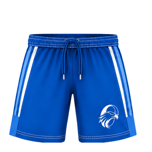 Ensemble short et maillot de rugby bleu roi et blanc, col en V, manches courtes, uniforme d'équipe respirant et léger, kit de sport personnalisé pour l'entraînement - Product Image 4