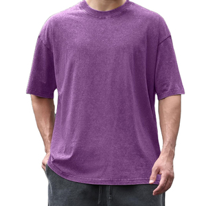 T-shirt pour homme en tissu tricoté délavé à l'acide, élégant, de haute qualité, best-seller avec service OEM, dernier design, meilleure qualité - Product Image 3