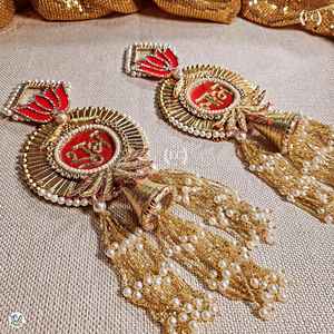 Colección AARNA: Vibrante Decoración de Pared Multicolor para Cumpleaños y Diwali, Par de Adornos Hechos a Mano en Tela con Diseño Art Deco para el Hogar y Eventos - Product Image 5