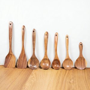 Cuchara de Madera Segura para Alimentos, Hecha a Mano con Acabado Lacado, Utensilio de Cocina para Servir, Pedido al por Mayor - Product Image 6
