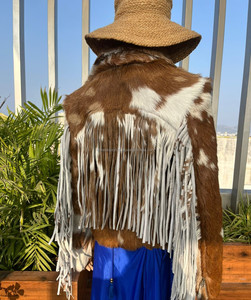 แจ็คเก็ตหนังวัวแท้ติดผมจริง ดีไซน์ล่าสุด 2025 แฟชั่นสำหรับผู้หญิง คุณภาพสูง ปกพับได้ สไตล์นักขี่มอเตอร์ไซค์ - Product Image 6