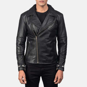 Custom <b>Men</b> Biker <b>Leather</b> <b>Jacket</b> Quilted Sleeve Motorbike Coat Slim Fit Genuine <b>Leather</b> <b>Jacket</b> Wholesale High Quality Male Casual - Product Image 2