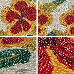 Embroidered Floral <b>Table</b> <b>Runner</b> Cotton Classic Design Washable Home Decor - Product Image 5