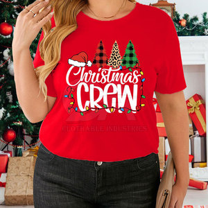 Modern Festive Print Featuring Smooth Fabric Texture And Custom Artwork For Seasonal Celebrations Women <b>Christmas</b> <b>T</b>-<b>Shirt</b> - Product Image 3