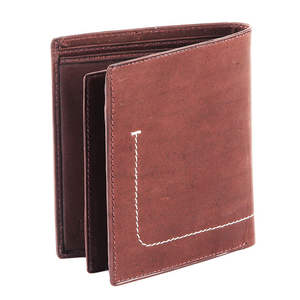 กระเป๋าใส่เหรียญหนังแท้ กันน้ำ หรูหรา ดีไซน์ใหม่ทันสมัย กระเป๋าสตางค์ผู้ชายแบบสั้น วินเทจ ป้องกัน RFID  แบบมินิมอล โพลีเอสเตอร์ - Product Image 5