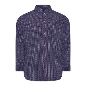 เสื้อเชิ้ตแขนยาวผู้ชายผ้าฝ้าย 100% ติดกระดุม |   เสื้อเชิ้ตลำลองแบบคลาสสิก คอปก ทอ ระบายอากาศได้ดี - Product Image 1