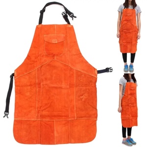 Superior Quality Cowhide Split <b>Leather</b> CE Certified Sleeveless Welding <b>Apron</b> Fire Resistant Oil-Resistant European Style Heavy - Product Image 1