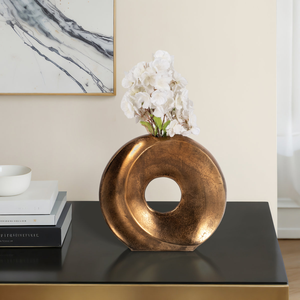 Elegante y Duradero Florero Moderno de Aluminio con Acabado Antiguo, Decoración Hecha a Mano para Mesa de Salón, Decoración de Interiores para el Hogar - Product Image 6