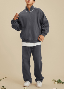 Sweat à capuche en coton French Terry épais avec finition délavée effet soleil, fabrication sur mesure, qualité supérieure, hiver, homme - Product Image 5