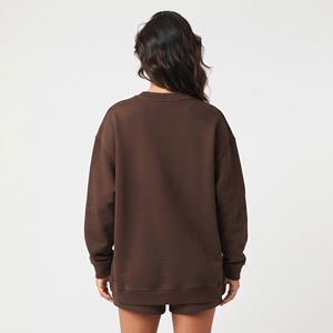 Sudadera Extra Grande de Algodón Suave para Mujer, Diseño Personalizado, Hombros Caídos, Manga Larga, Bordado Personalizado - Product Image 2