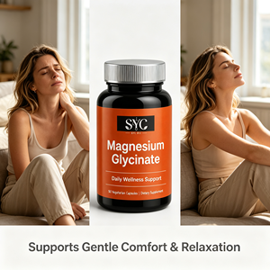 SYC <span class=keywords><strong>BIO</strong></span> Suministro a Granel de Glicinato de Magnesio Complejo, Vitamina B6, Taurina, L-Teanina, Precio al por Mayor, 90 Unidades, Etiqueta Privada OEM ODM - Product Image 3